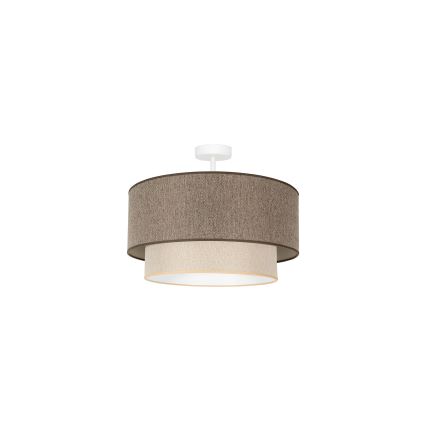 Duolla - Ytmonterad ljuskrona BOHO ECO RECYCLING 1xE27/15W/230V diameter 45 cm brun/grädde