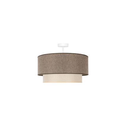 Duolla - Ytmonterad ljuskrona BOHO ECO RECYCLING 1xE27/15W/230V diameter 45 cm brun/grädde