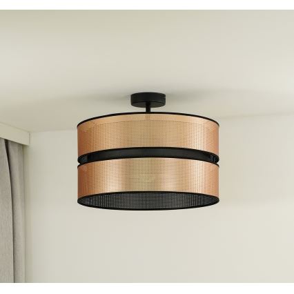 Duolla - Ytmonterad ljuskrona COPPER SHINY 1xE27/15W/230V diameter 40 cm koppar/svart