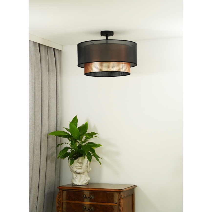 Duolla - Ytmonterad ljuskrona COPPER SHINY 1xE27/15W/230V diameter 45 cm brun/koppar