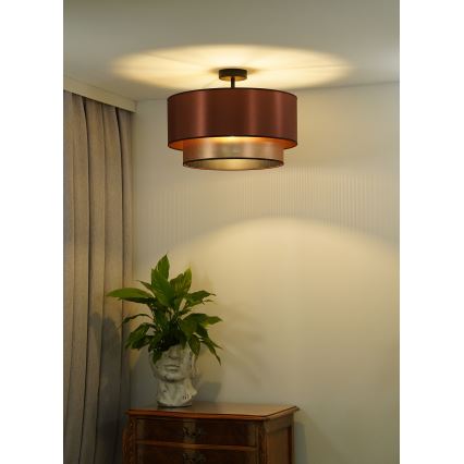 Duolla - Ytmonterad ljuskrona COPPER SHINY 1xE27/15W/230V diameter 45 cm koppar