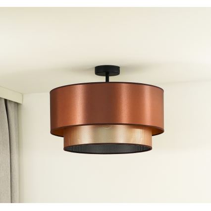 Duolla - Ytmonterad ljuskrona COPPER SHINY 1xE27/15W/230V diameter 45 cm koppar
