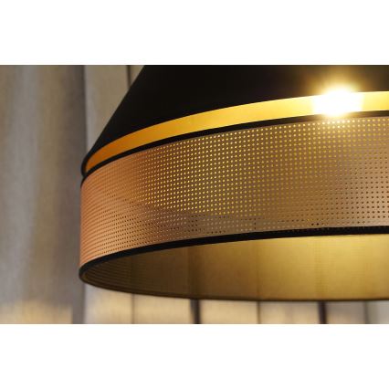 Duolla - Ytmonterad ljuskrona COPPER SHINY 1xE27/15W/230V diameter 60 cm svart/koppar