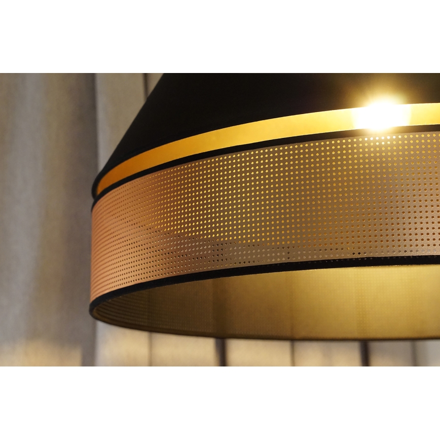 Duolla - Ytmonterad ljuskrona COPPER SHINY 1xE27/15W/230V diameter 60 cm svart/koppar