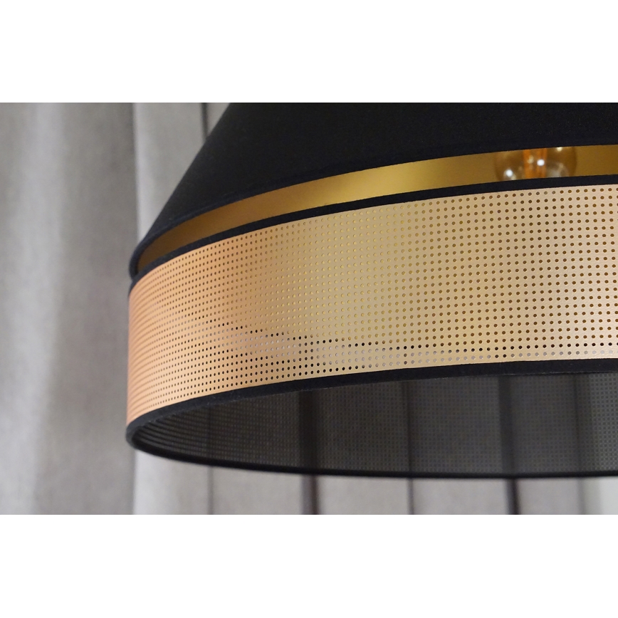 Duolla - Ytmonterad ljuskrona COPPER SHINY 1xE27/15W/230V diameter 60 cm svart/koppar