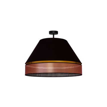Duolla - Ytmonterad ljuskrona COPPER SHINY 1xE27/15W/230V diameter 60 cm svart/koppar