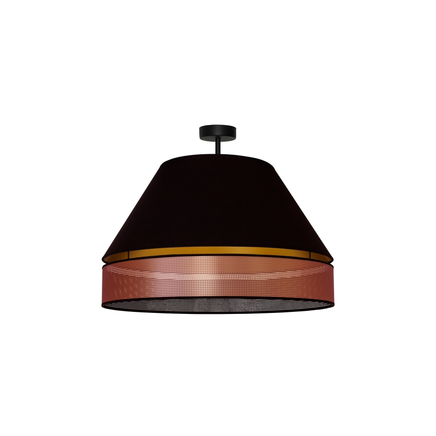 Duolla - Ytmonterad ljuskrona COPPER SHINY 1xE27/15W/230V diameter 60 cm svart/koppar