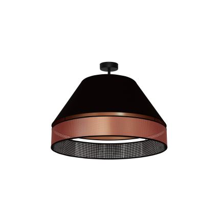 Duolla - Ytmonterad ljuskrona COPPER SHINY 1xE27/15W/230V diameter 60 cm svart/koppar
