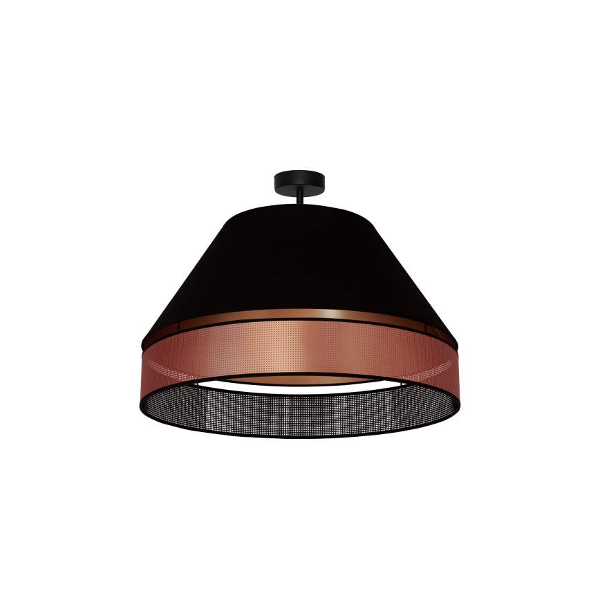 Duolla - Ytmonterad ljuskrona COPPER SHINY 1xE27/15W/230V diameter 60 cm svart/koppar