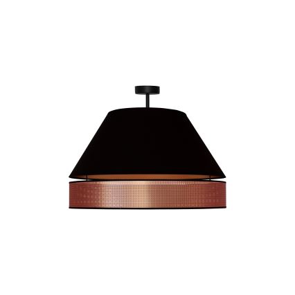 Duolla - Ytmonterad ljuskrona COPPER SHINY 1xE27/15W/230V diameter 60 cm svart/koppar