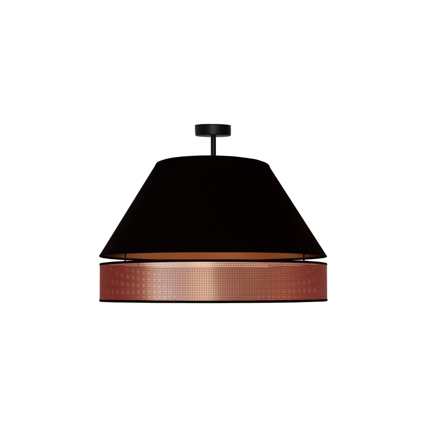 Duolla - Ytmonterad ljuskrona COPPER SHINY 1xE27/15W/230V diameter 60 cm svart/koppar