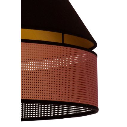 Duolla - Ytmonterad ljuskrona COPPER SHINY 1xE27/15W/230V diameter 60 cm svart/koppar