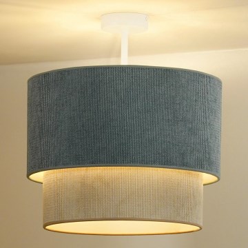 Duolla - Ytmonterad ljuskrona CORDUROY 1xE27/15W/230V diameter 40 cm blå/beige