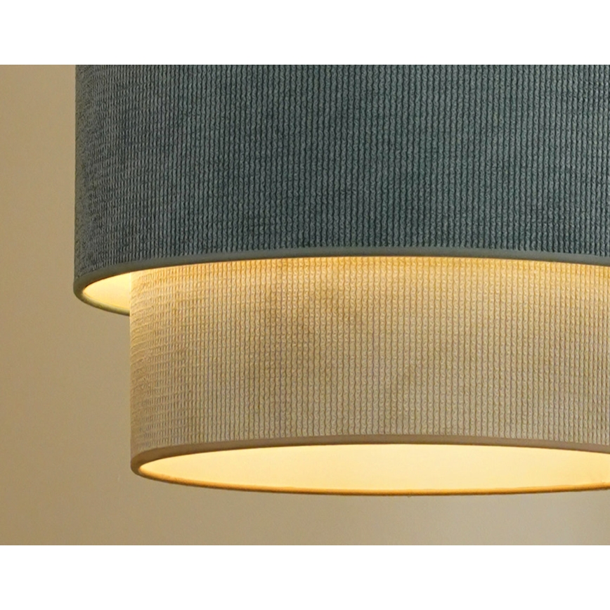 Duolla - Ytmonterad ljuskrona CORDUROY 1xE27/15W/230V diameter 40 cm blå/beige