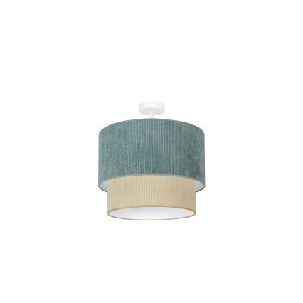 Duolla - Ytmonterad ljuskrona CORDUROY 1xE27/15W/230V diameter 40 cm blå/beige