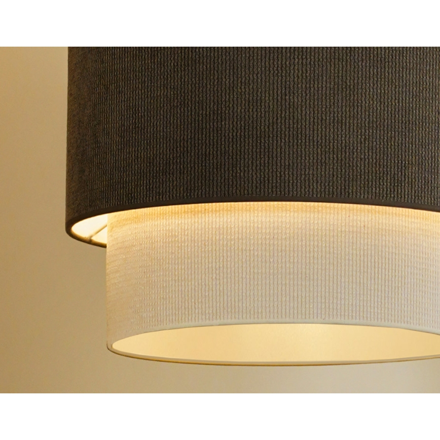 Duolla - Ytmonterad ljuskrona CORDUROY 1xE27/15W/230V diameter 40 cm brun/grädde