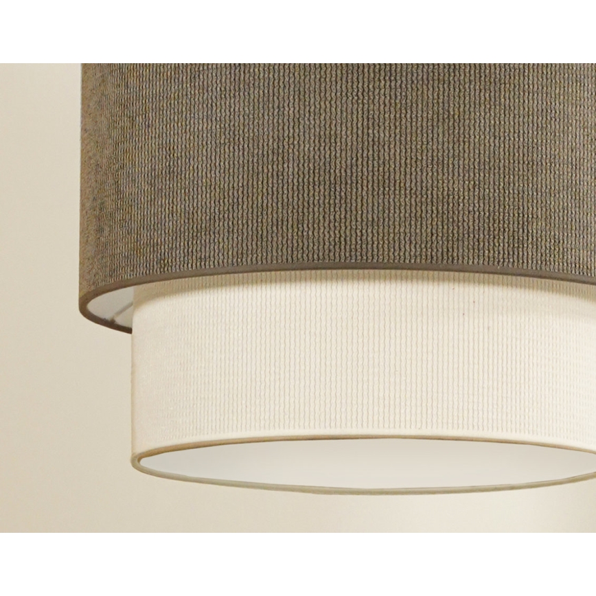 Duolla - Ytmonterad ljuskrona CORDUROY 1xE27/15W/230V diameter 40 cm brun/grädde