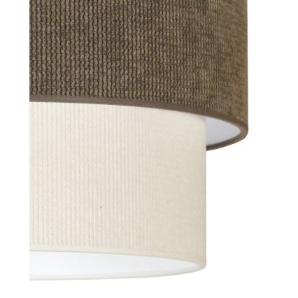Duolla - Ytmonterad ljuskrona CORDUROY 1xE27/15W/230V diameter 40 cm brun/grädde