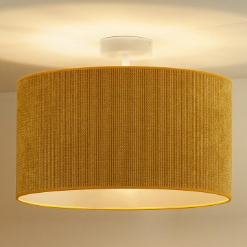Duolla - Ytmonterad ljuskrona CORDUROY 1xE27/15W/230V diameter 40 cm gul