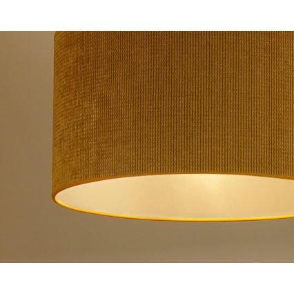 Duolla - Ytmonterad ljuskrona CORDUROY 1xE27/15W/230V diameter 40 cm gul