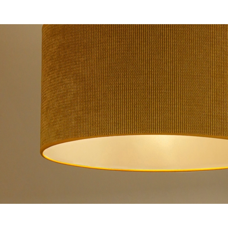 Duolla - Ytmonterad ljuskrona CORDUROY 1xE27/15W/230V diameter 40 cm gul
