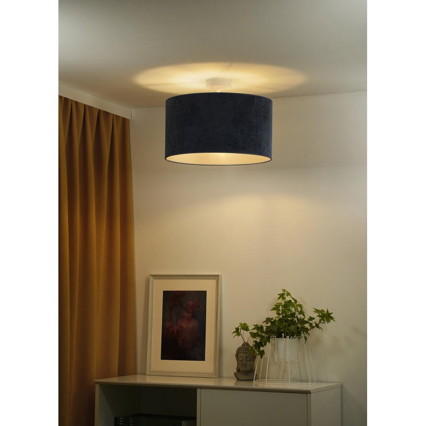 Duolla - Ytmonterad ljuskrona CORDUROY 1xE27/15W/230V diameter 40 cm mörkblå