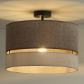 Duolla - Ytmonterad ljuskrona DOUBLE 1xE27/15W/230V diameter 40 cm brun/grå