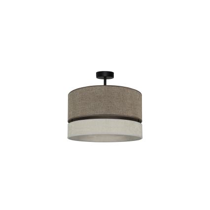 Duolla - Ytmonterad ljuskrona DOUBLE 1xE27/15W/230V diameter 40 cm brun/grå