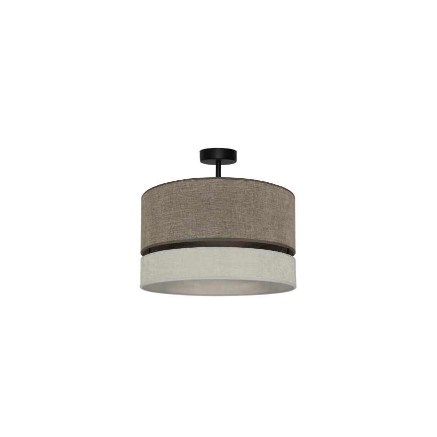 Duolla - Ytmonterad ljuskrona DOUBLE 1xE27/15W/230V diameter 40 cm brun/grå