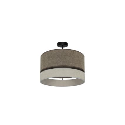 Duolla - Ytmonterad ljuskrona DOUBLE 1xE27/15W/230V diameter 40 cm brun/grå