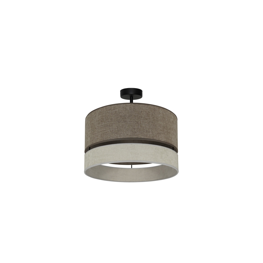 Duolla - Ytmonterad ljuskrona DOUBLE 1xE27/15W/230V diameter 40 cm brun/grå