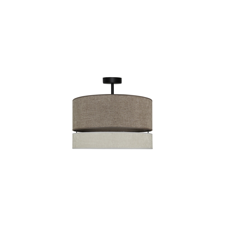 Duolla - Ytmonterad ljuskrona DOUBLE 1xE27/15W/230V diameter 40 cm brun/grå