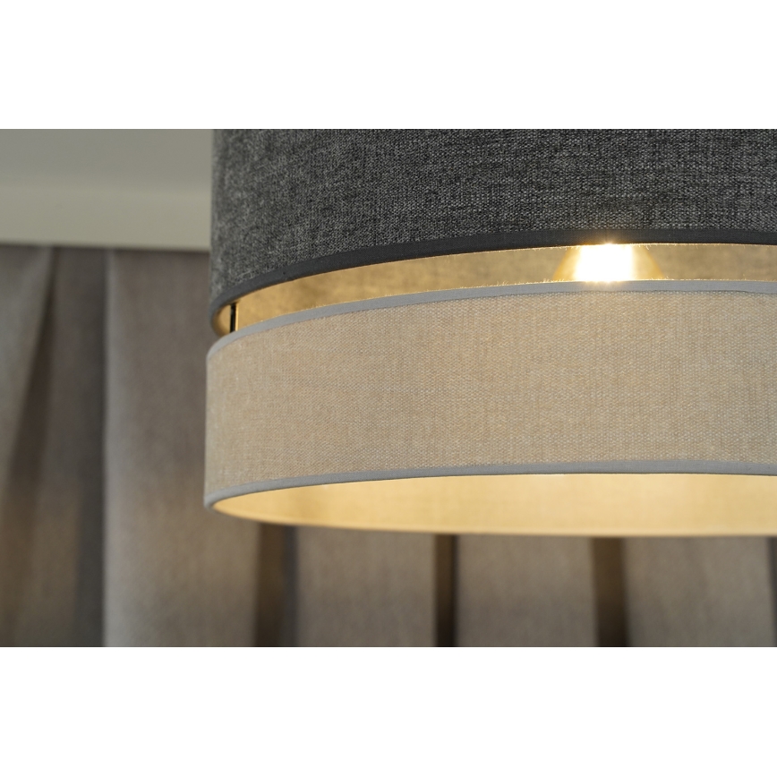 Duolla - Ytmonterad ljuskrona DOUBLE 1xE27/15W/230V diameter 40 cm grå