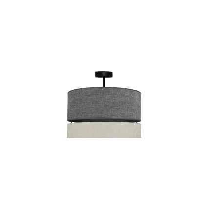 Duolla - Ytmonterad ljuskrona DOUBLE 1xE27/15W/230V diameter 40 cm grå