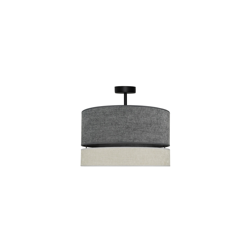 Duolla - Ytmonterad ljuskrona DOUBLE 1xE27/15W/230V diameter 40 cm grå