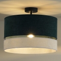 Duolla - Ytmonterad ljuskrona DOUBLE 1xE27/15W/230V diameter 40 cm grön/grå
