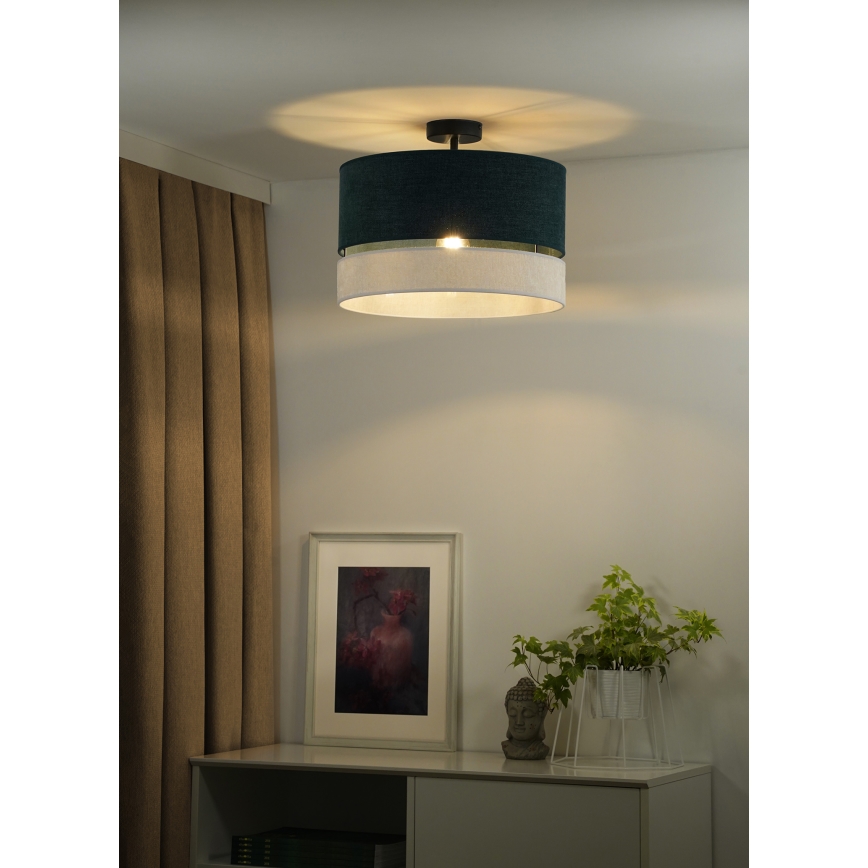 Duolla - Ytmonterad ljuskrona DOUBLE 1xE27/15W/230V diameter 40 cm grön/grå