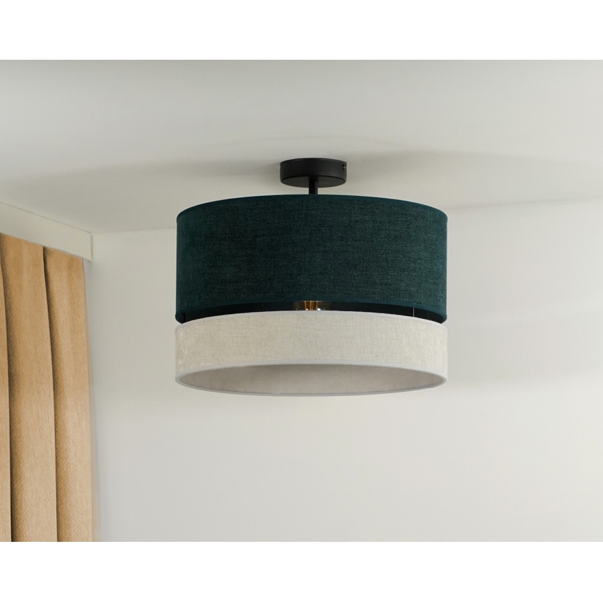 Duolla - Ytmonterad ljuskrona DOUBLE 1xE27/15W/230V diameter 40 cm grön/grå
