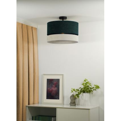 Duolla - Ytmonterad ljuskrona DOUBLE 1xE27/15W/230V diameter 40 cm grön/grå