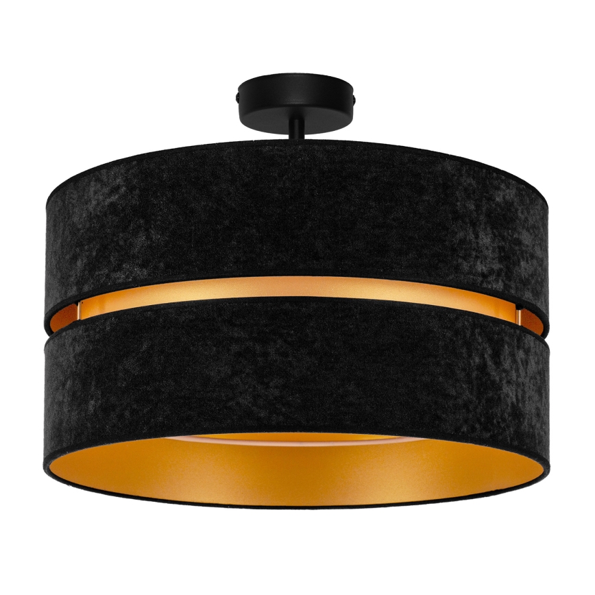 Duolla - Ytmonterad ljuskrona DUO 1xE27/15W/230V diameter 40 cm svart/guld