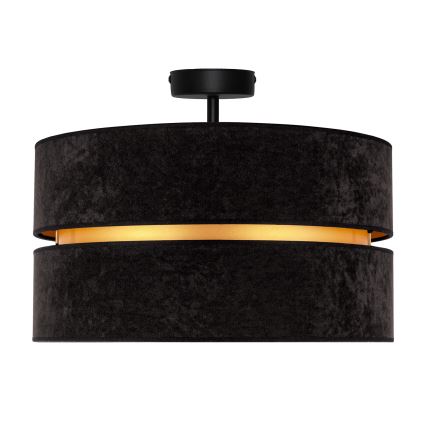 Duolla - Ytmonterad ljuskrona DUO 1xE27/15W/230V diameter 40 cm svart/guld