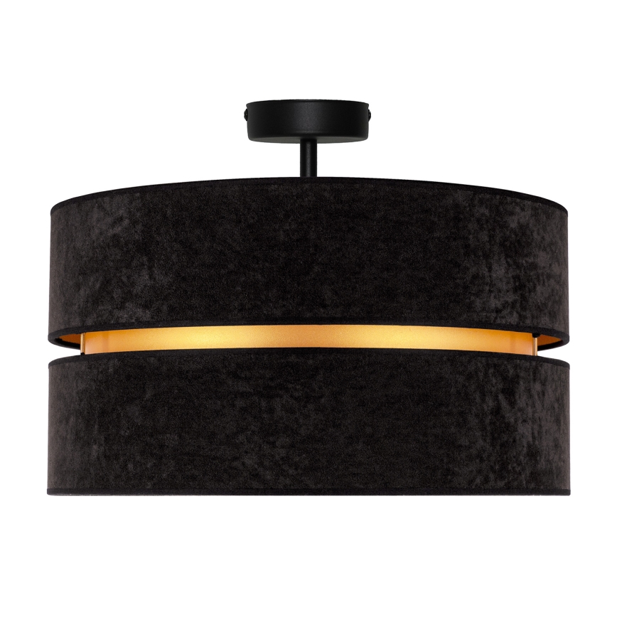 Duolla - Ytmonterad ljuskrona DUO 1xE27/15W/230V diameter 40 cm svart/guld