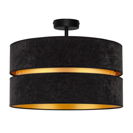 Duolla - Ytmonterad ljuskrona DUO 1xE27/15W/230V diameter 40 cm svart/guld