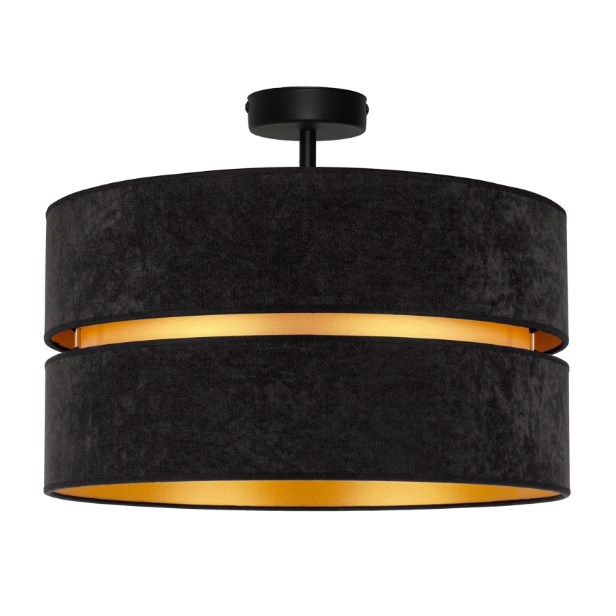 Duolla - Ytmonterad ljuskrona DUO 1xE27/15W/230V diameter 40 cm svart/guld