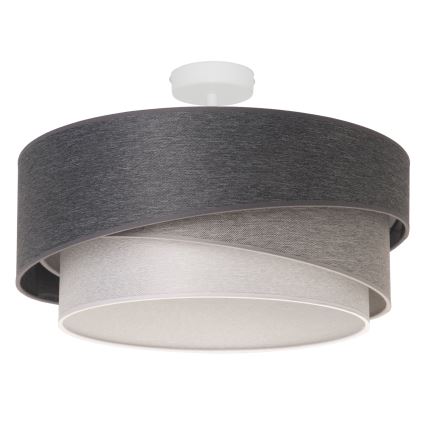 Duolla - Ytmonterad ljuskrona KOBO 1xE27/15W/230V diameter 45 cm grå/vit