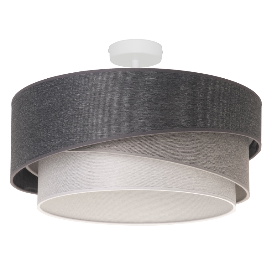 Duolla - Ytmonterad ljuskrona KOBO 1xE27/15W/230V diameter 45 cm grå/vit