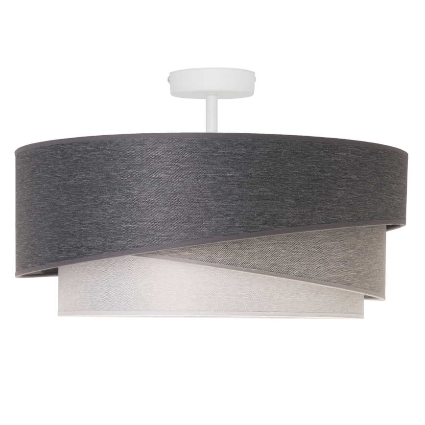 Duolla - Ytmonterad ljuskrona KOBO 1xE27/15W/230V diameter 45 cm grå/vit