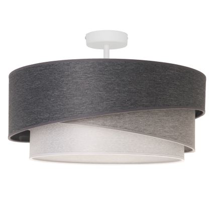 Duolla - Ytmonterad ljuskrona KOBO 1xE27/15W/230V diameter 45 cm grå/vit
