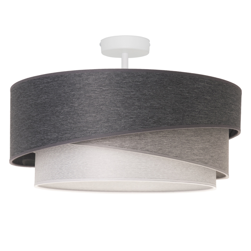 Duolla - Ytmonterad ljuskrona KOBO 1xE27/15W/230V diameter 45 cm grå/vit