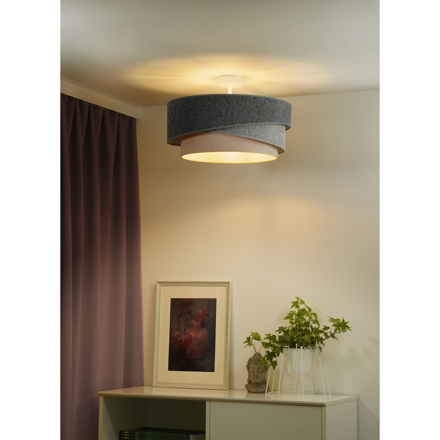 Duolla - Ytmonterad ljuskrona KOBO ECO RECYCLING 1xE27/15W/230V diameter 45 cm grön/grå/grädde